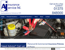 Tablet Screenshot of ajinsurance.co.uk